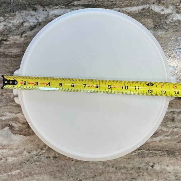 Tupperware White Pie Taker #719 & White Divided Tray #405 & 1 Clear Handle VTG - Picture 11 of 14